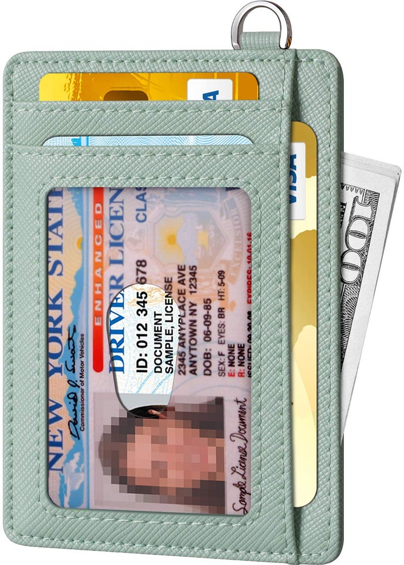 FurArt محفظة فورا آرت رفيعة وعصرية، محافظ جيب أمامية، حجب RFID، حامل بطاقات ائتمان للرجال - عشب البحر - Image 2